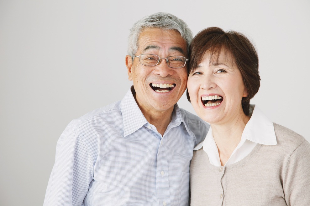 Smiling mature couple